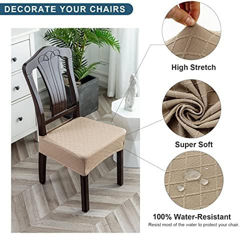 Genina Waterproof Dining Chair Slipcovers for Home and Kitchen