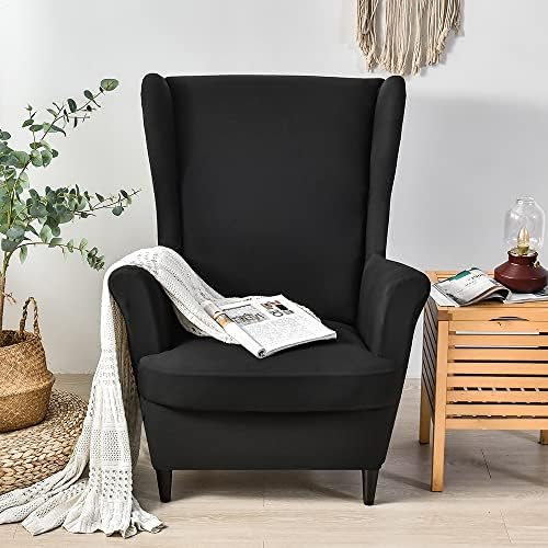 Meigeh 2-Piece Wingback Armchair Cover Slipcover