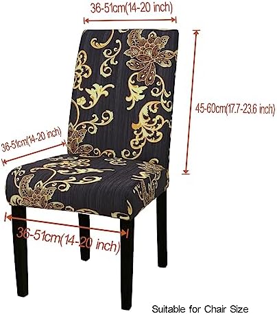 YEESSION Stretch Dining Chair Covers Set of 4 Style 19