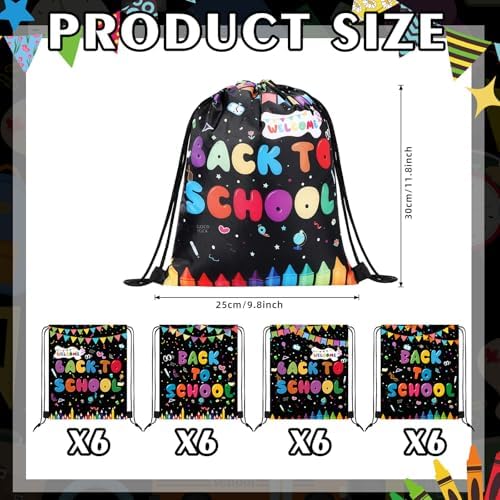 SATINIOR 24 Pcs Drawstring Backpacks Bulk