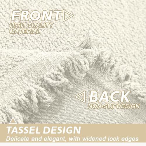 Arfntevss Fuzzy Sofa Cover 3 Seat Slipcover Cream
