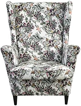 2 Piece Wingback Chair Slipcover for Living Room Chairs