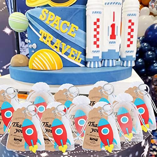 40 Pack Rocket Keyring Party Favor for Kids and Adults