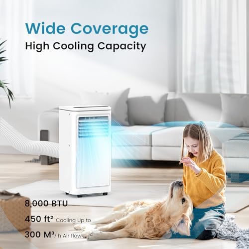 COWSAR 8000 BTU Portable Air Conditioner for 350 Sq Ft Room