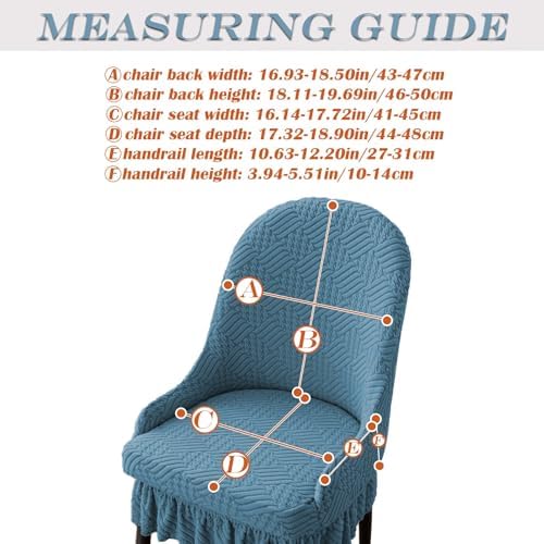 Stretch Print Wingback Side Chair Slipcover Set of 4 Light Grey