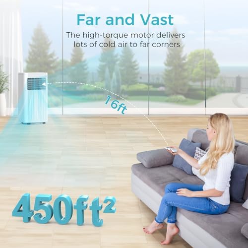 COWSAR 10000 BTU Portable Air Conditioner with 4 Modes and Remote