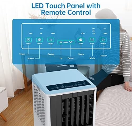 GAOMON 8000 BTU Portable AC with Fan Dehumidifier Sleep Mode