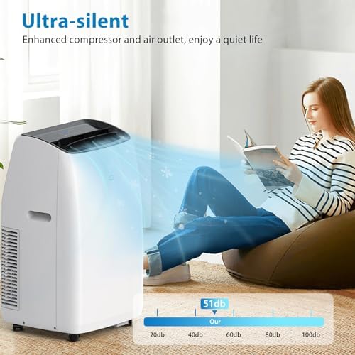 Acekool 14000 BTU Inverter Portable AC Unit with Heater and Remote Control