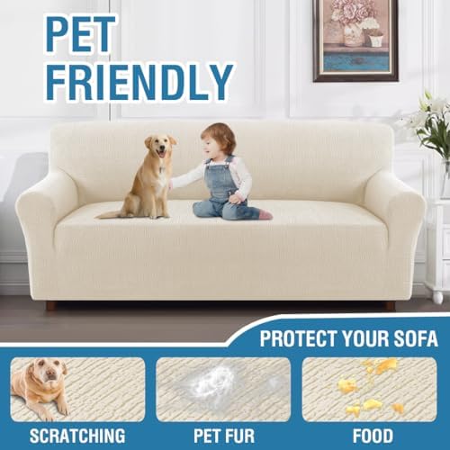 HVERSAILTEX 2025 Jacquard Couch Cover for 3 Cushion Sofa