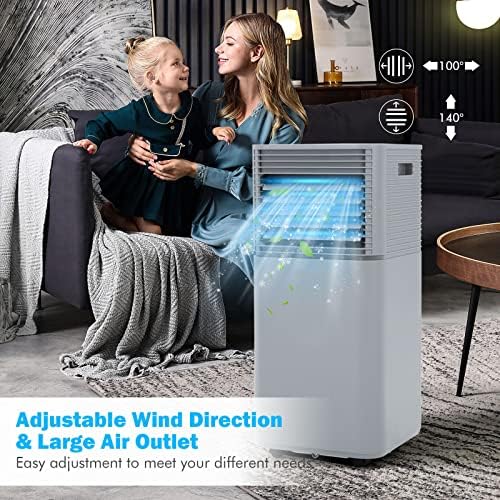 PETSITE 8000 BTU Portable Air Conditioner with Fan and Dehumidifier