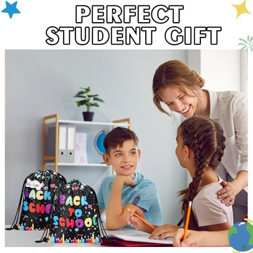SATINIOR 24 Pcs Drawstring Backpacks Bulk