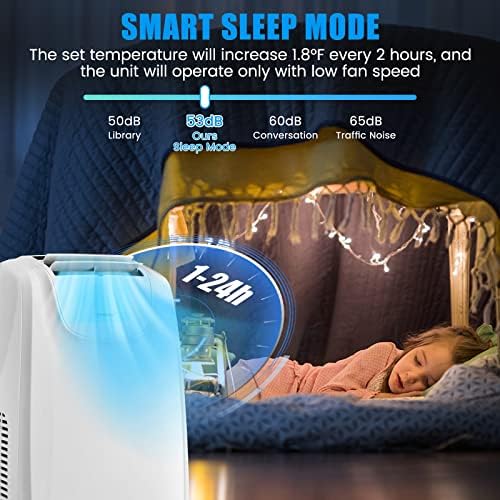 COSTWAY 11500 BTU Portable Air Conditioner with Dual Hose and Remote Control