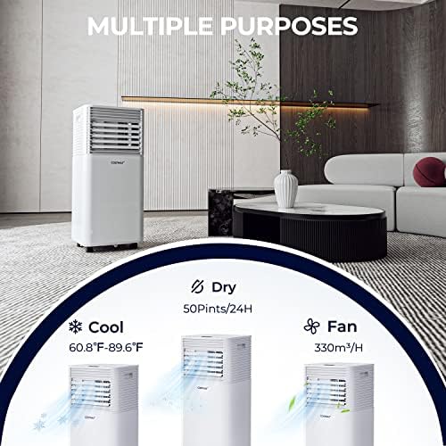 COSTWAY 10000BTU AC Portable Cooling 350sqft White