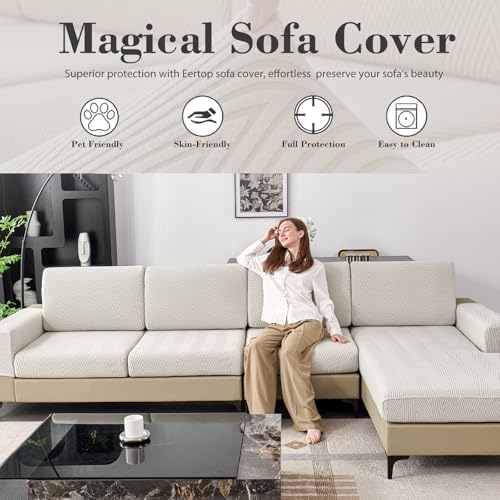 Eertop Light Gray Sofa Slipcovers 2 Seat Covers S