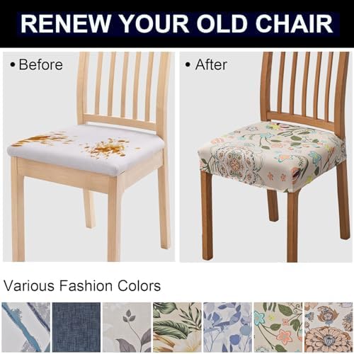 FUANGUI Dining Chair Covers 4 Pack Stretch Jacquard