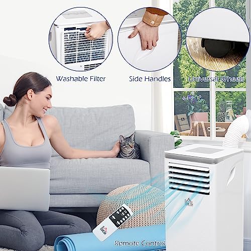 HOMCOM 8000 BTU Portable AC Unit White