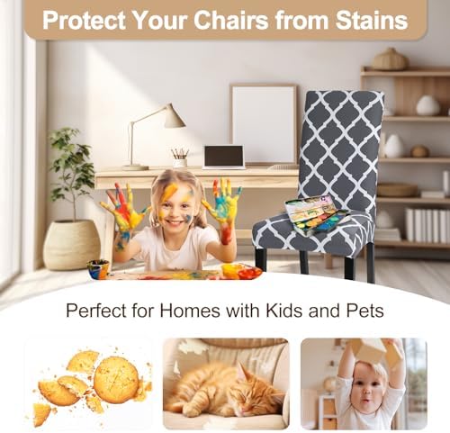 SearchI Dining Chair Covers Set of 6 Stretch Spandex