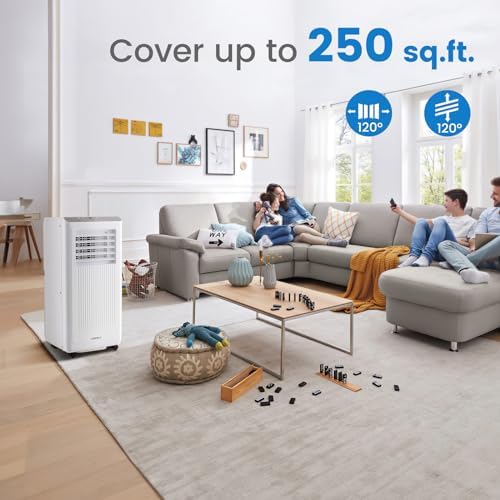 COSTWAY 8000 BTU Portable AC Unit with Remote and Digital Display