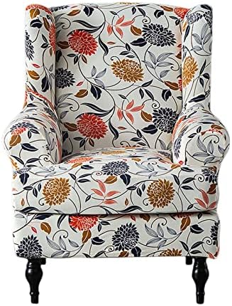YOPOIY 2-Piece Stretch Wingback Slipcover Removable and Washable