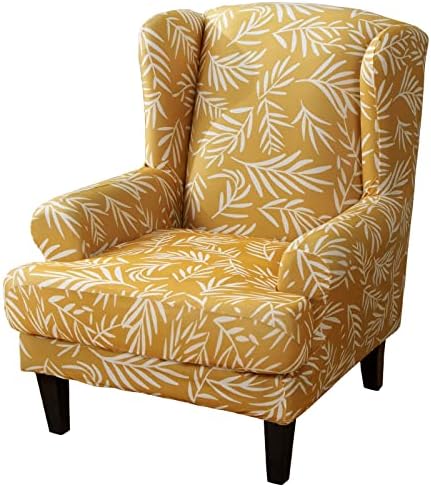 MIFXIN 2-Piece Wingback Chair Slipcovers with Cushion Cover