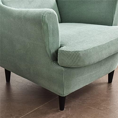 Stretch Wing Chair Slipcover 2 Piece Matcha Green