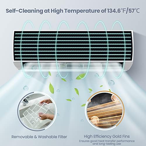 ARLIME Mini Split ACHeating System 12000 BTU 1 Ton Ductless Unit