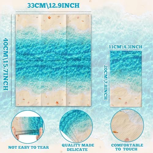 Nautical Beach Napkins 100Pcs Summer Party Decor