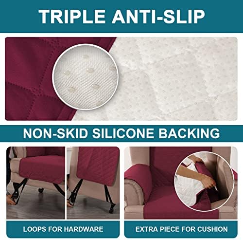 Turquoize Waterproof Wing Chair Slipcover for Pets Kids
