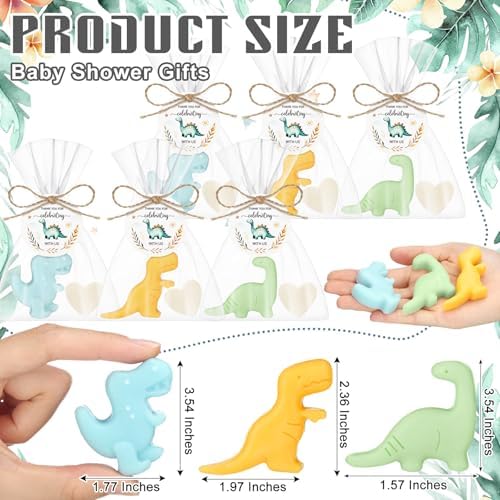 Demissle 20 Piece Dinosaur Baby Shower Soap Favors