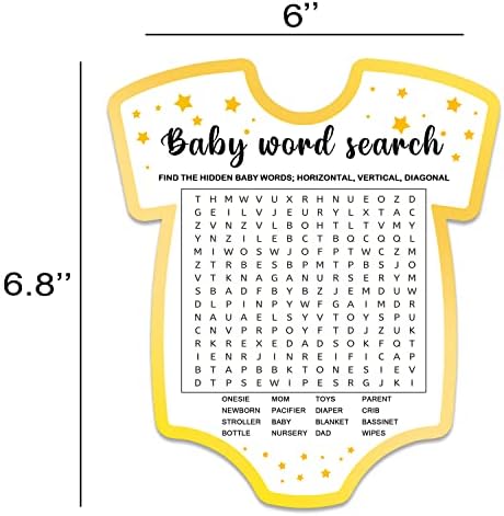 Baby Shower Game 30 Cards with Answer Sheet