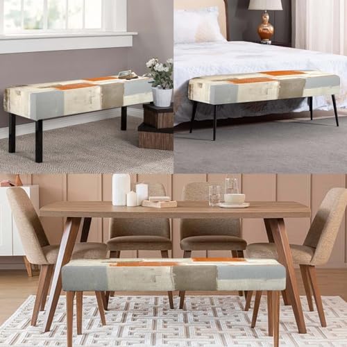 MCALK Orange Stretch Dining Bench Cover