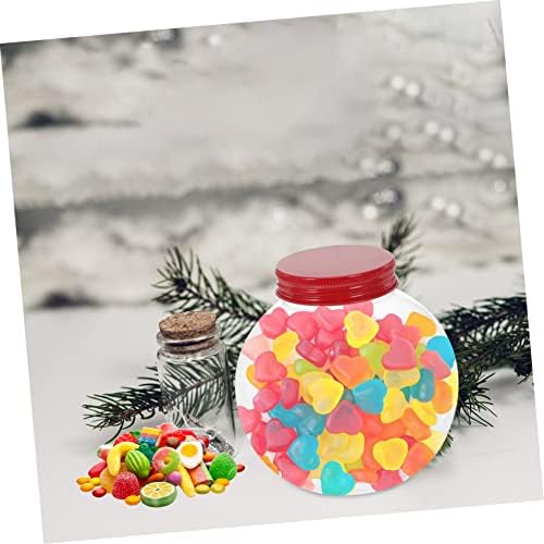 Gadpiparty 5Pcs Clear Christmas Candy Bottles with Sealing Lids