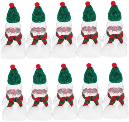 SECFOU Christmas Gingerbread Man Juice Bottles with Hats and Scarf