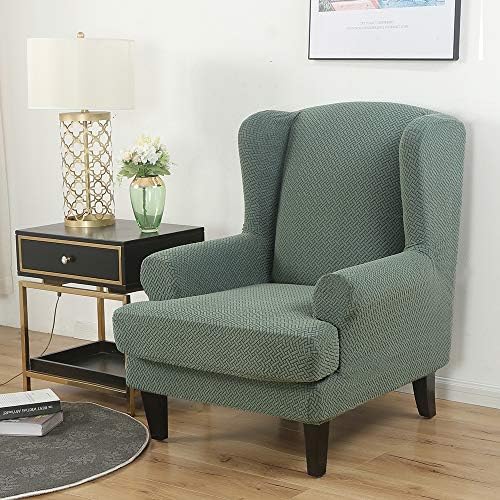 GULI Wingback Chair Cover 2-Piece Set Green