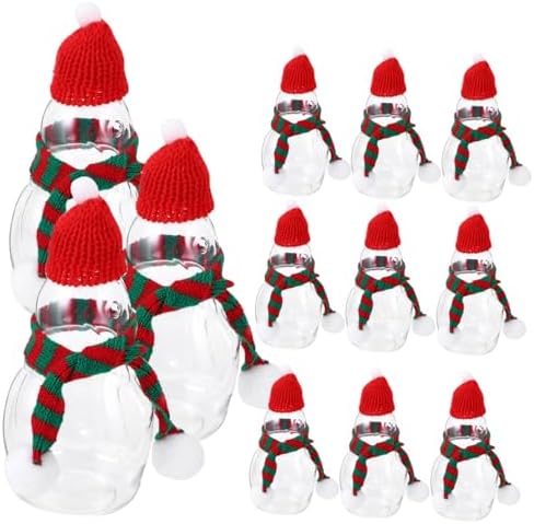 4PCS Christmas Snowman Reusable Beverage Bottles