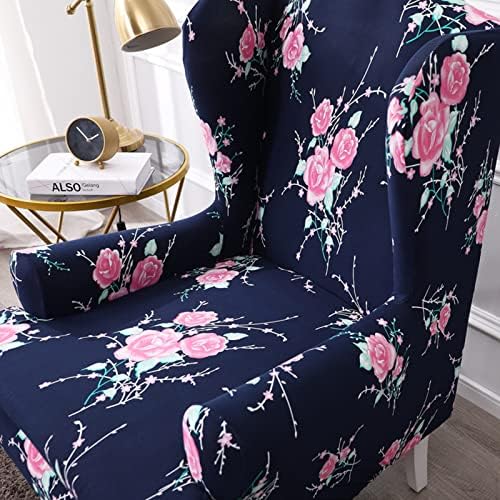 2 Piece Wingback Chair Slipcovers Stretch Spandex Cover for Living Room Furniture