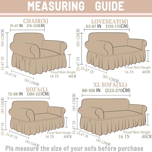 Jeloris Stretch Armchair Slipcover with Skirt
