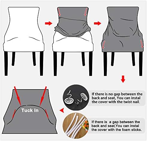 Lellen Stretch Wingback Chair Cover 4PC Set