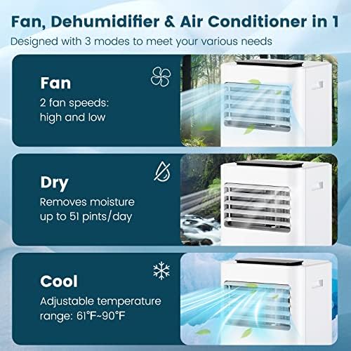 KOTEK Portable AC Unit 10000 BTU for 350 Sq Ft Room
