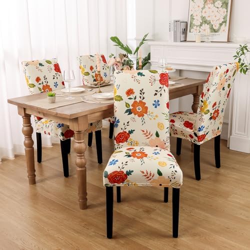 UArtlines Chair Covers Set of 6 for Dining Room
