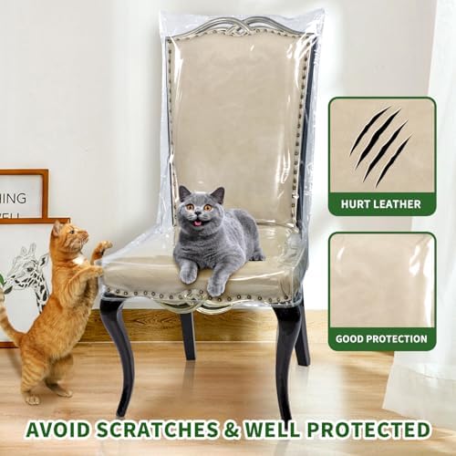 Crystal Clear PVC Dining Chair Cover for Home and Party Use