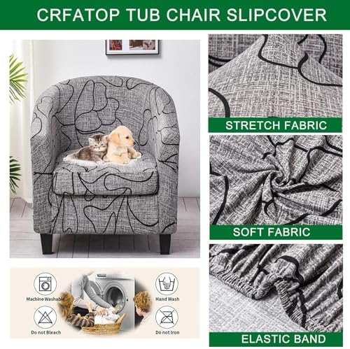 CRFATOP 2 Piece Club Chair Slipcover Set