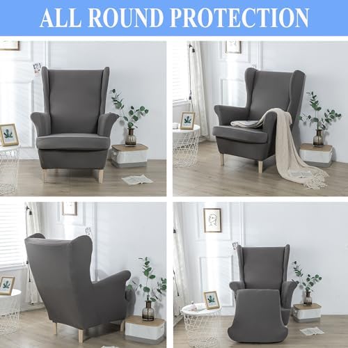SHILINTONG Wingback Chair Slipcovers 2 Piece