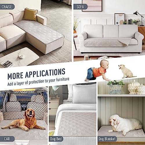 TAOCOCO Waterproof Sofa Cushion Cover Reversible for Dogs and Pets