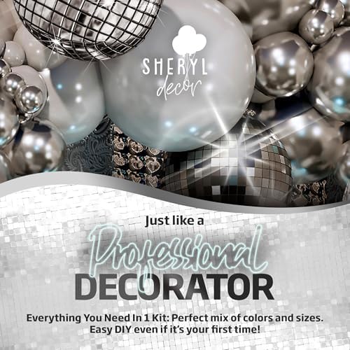 SHERYL DECOR ALL-IN-1 Disco Balloon Arch Kit