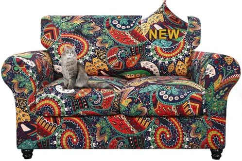 SearchI 3 Piece Sofa Slipcover with Cushion Covers for Pets and Kids