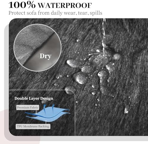 100 Waterproof L-Shaped Sectional Couch Covers for Dogs