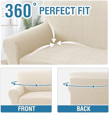 HVERSAILTEX 2025 Jacquard Couch Cover for 3 Cushion Sofa