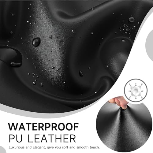 WENZMOC PU Leather Bar Stool Covers Set of 4 Waterproof Black