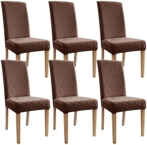 6 Pack Dining Chair Covers Anti-Scratch Washable